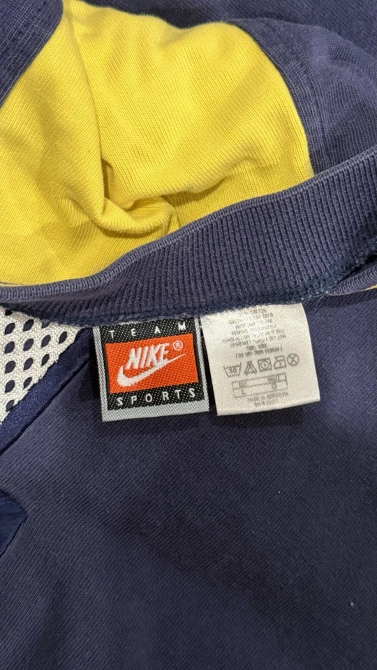 Vintage 90s Nike Team Michigan  Warm Up Jersey Shirt - Image 4 of 4