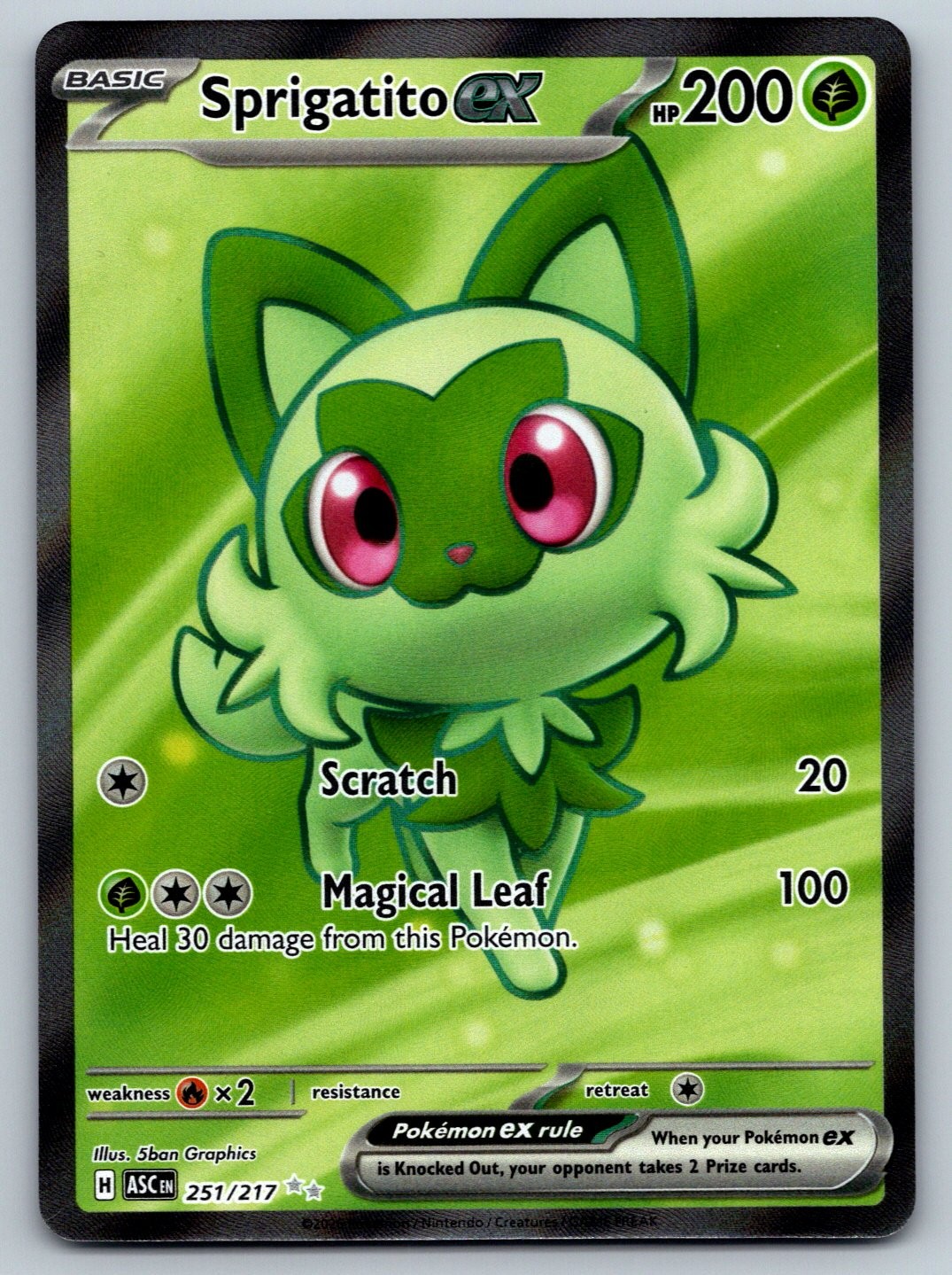 Pokemon TCG ME: Ascended Heroes Sprigatito ex 251/217 Ultra Rare 2026