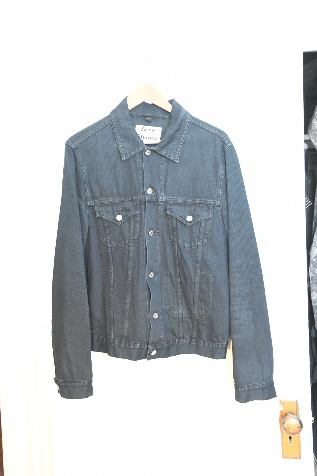Acne Studios Jam Overdye PAW15 Dark Blue Denim Trucker Jacket / Size 52 / Large image 2