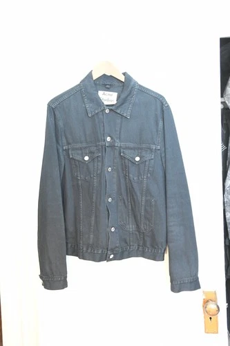 Acne Studios Jam Overdye PAW15 Dark Blue Denim Trucker Jacket / Size 52 / Large image 2