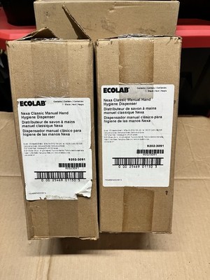 Ecolab Nexa Classic Manual Hand Hygiene Dispenser 9202-3091 Gray Lot Of 2