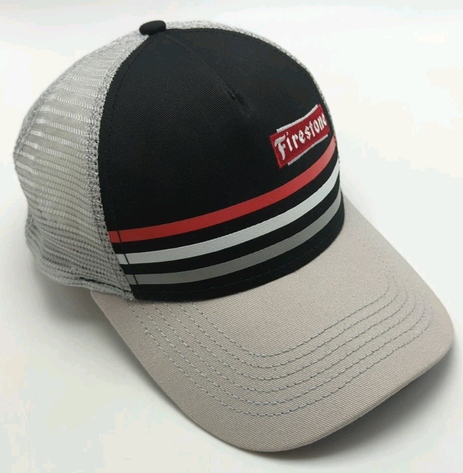 FIRESTONE hat black gray adjustable snapback cap - image 1