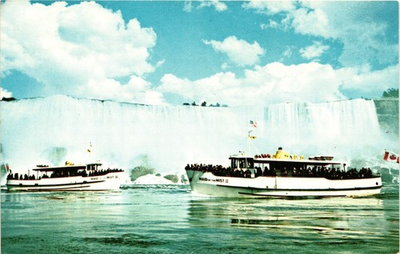 #ad NEW YORK Niagara Falls Tourism Boat NY Vintage Postcard $2.95