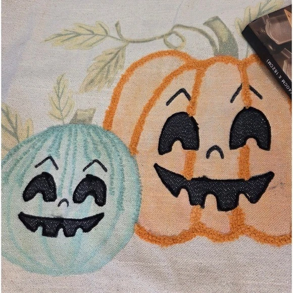 Max Studio Colorful Pastel Pumpkin Table Runner Halloween Decor - Image 4 of 4