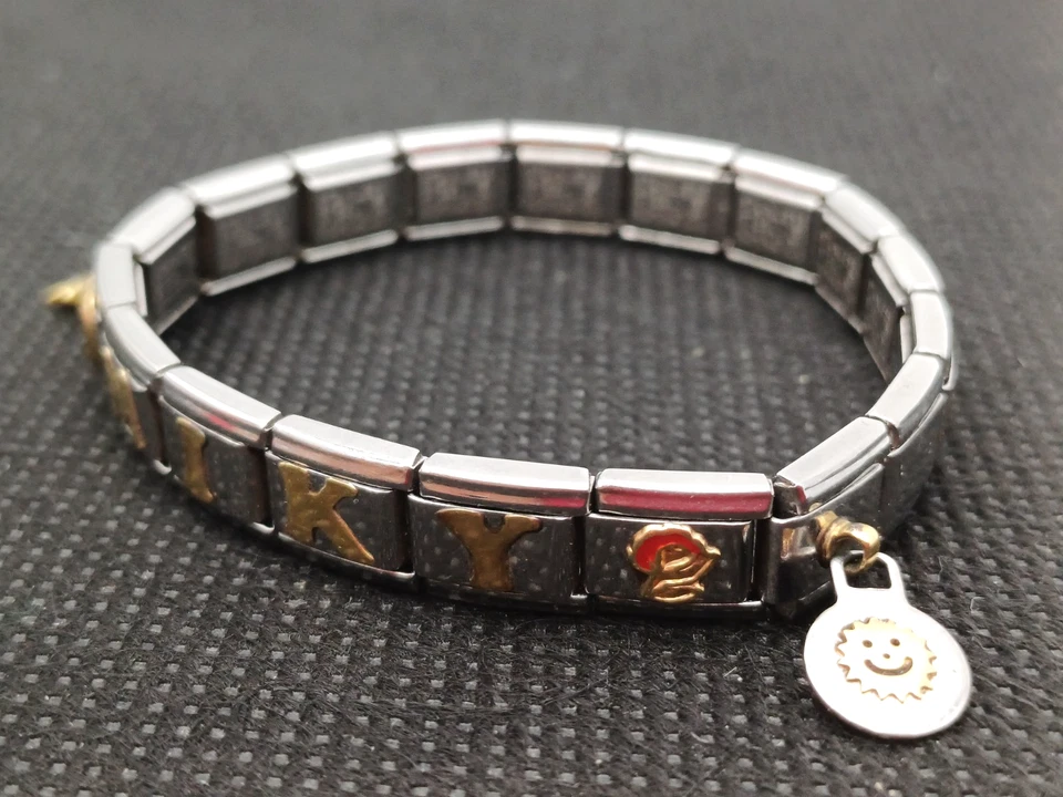 NOMINATION BRACCIALE ELASTICO A CASELLE PERSONALIZZATE - Immagine 3 di 4