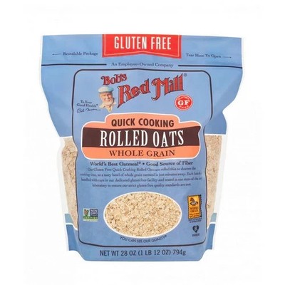(Pack of 4) Bobs Red Mill Quick Cooking Rolled Oats 28oz