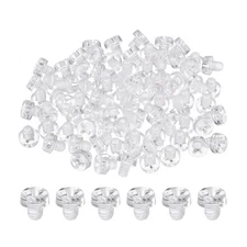 80Pcs Clear Acrylic Screws, M4x4mm PC Plastic Phillips Round Head Bolts