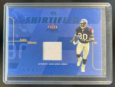 2003 Fleer Focus Andre Johnson NFL Shirtified Jerseys Numbers RC #76/80 Texans