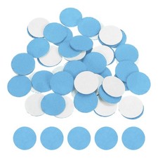 50 Pcs Adhesive Felt Circles, 9/16" Round Non-Woven Felt Stickers, Sky Blue