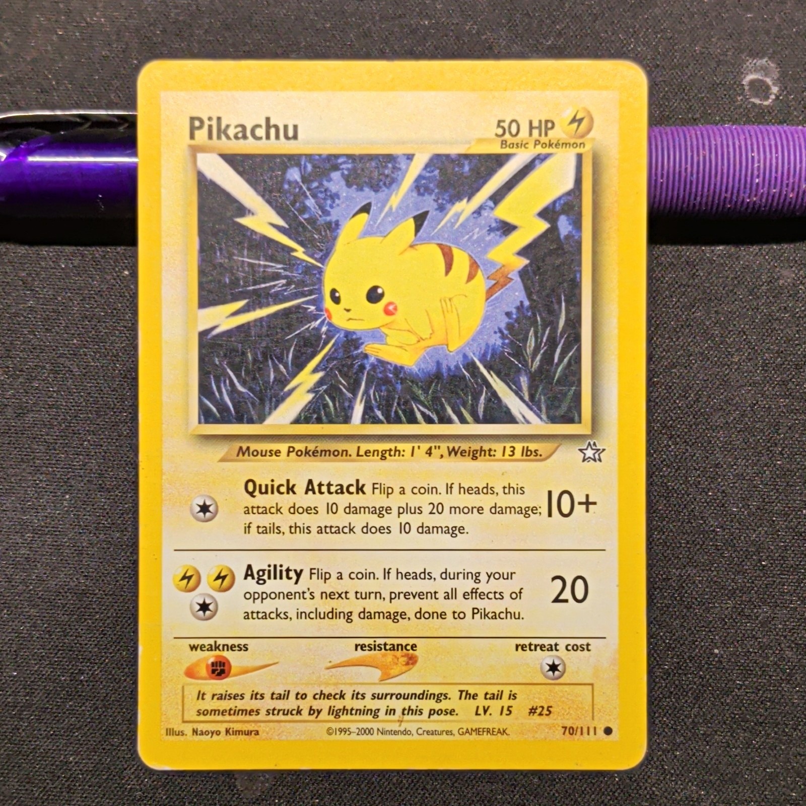 Nintendo Pikachu 70/111 Neo Genesis Unlimited Common Basic Eng 2000 50 HP