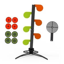  AR500 Dueling Tree Target Kit, 6-Piece 3/8" Thickness Steel Paddles in 6" 
