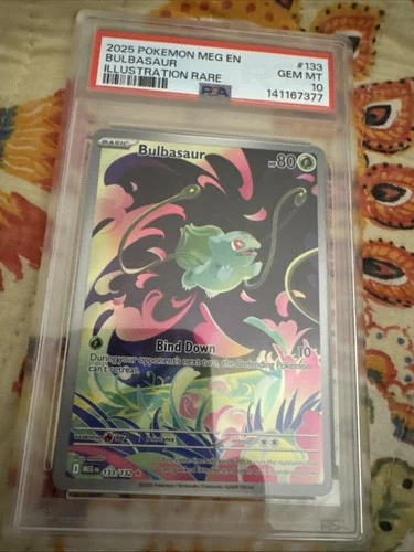 2025 Bulbasaur 133/132 Mega Evolution Illustration Rare Pokemon Card PSA 10