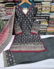 Lawn Printed 3 Pc Dress In Size LARGE/XL CHEST SIZE 46 23 