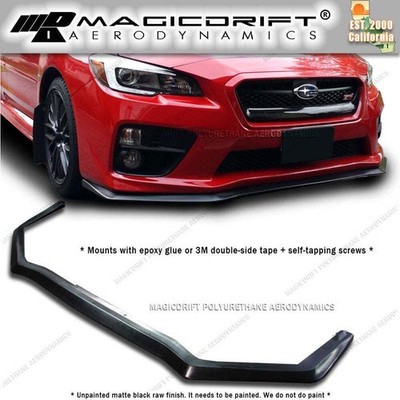 For 2015-2021 Subaru WRX / STi Sedan HD Style Front Bumper Spoiler Chin Lip PU