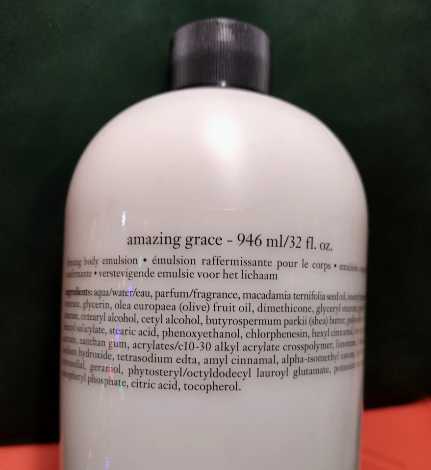 Philosophy Amazing Grace Emulsión Corporal Reafirmante 32 OZ/Edición Vacacional – Nueva Foto 3 de 3