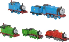Toy Trains by , 2 Large Die-Cast Engines & 3 Motorized Trains with Classic Chara
