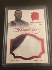 2012-13 Flawless Tyreke Evans 7/15 Ruby Red Jumbo Patch Game Worn 3 Color