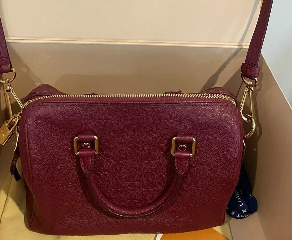 Louis Vuitton - Purple Monogram Empreinte Speedy Bandouliere 25