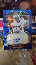 2022 Tyreke Smith Prizm Draft Blue Ice #D/75 Card The Ohio State Buckeyes