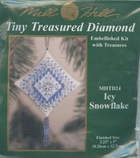 Mill Hill Tiny Treasured Diamond Ornament Kit Icy Snowflake MHTD24