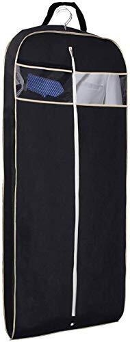 " Gusseted Travel Garment Bag with Accessories Zipper Pocket 43 Black - Picture 2 of 8