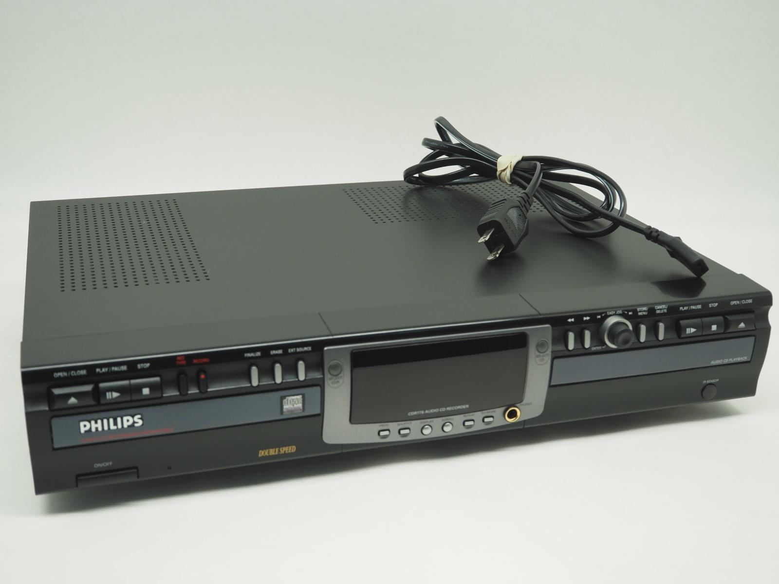 PHILIPS CDR775 DualDeck CD Recorder/Player *No Remote* Works Great