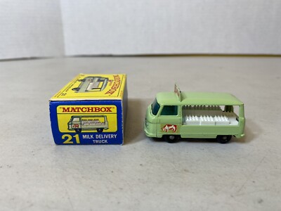 Matchbox Lesney No. 21 milk delivery truck 36B35 box vintage car