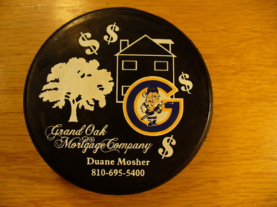 UHL Flint Generals 10th Anniv ''G'' General Inside Logo Hockey Puck Collect Pucks