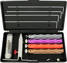 LANSKY 4 Stone Deluxe Diamond Sharpening System With Case LKDMD NEW
