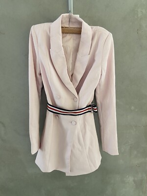 Kookai Ribbon LONG SLEEVE Playsuit Pink Colour Sz 36