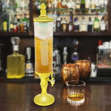 3L Beer Tower Dispenser with Ice Tube and Colorful LED Lights