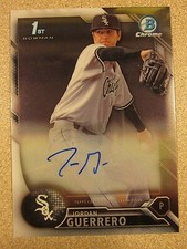 2016 1st BOWMAN CHROME #CPA-JGU JORDAN GUERRERO AUTO SIGNED CHICAGO WHITE SOX