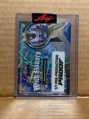 J. Michael Sturdivant 2024 Leaf Football 1/1 Pre Production Proof