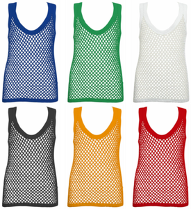 CHILDREN'S STRING VEST CRYSTAL 100% COTTON FISHNET VEST AGE 4-11 YEARS ...