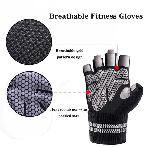 1Pair Cycling Bike Gloves Half Finger MTB Mountain Bicycle Sports Gloves Cycling - Picture 3 of 16