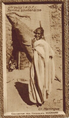 Chromo-Chocolate Suchard-Sudanese Woman-AOF-Cliché.Harlingue-Ref.D.232