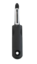 Easy Grip Vegetable Peeler – Swivel Stainless Blade, Soft Rubber Handle Black