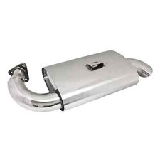 Stainless Steel Phat Boy Muffler 100 Flange Position - Vw Bug Ghia - Empi 3765