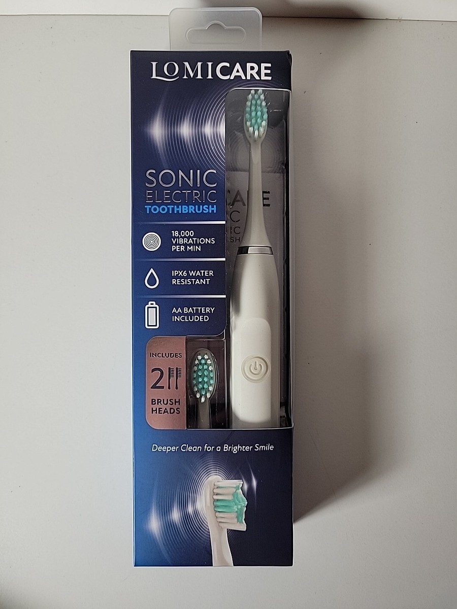 Sonic Electric Toothbrush Lomicare 2 Heads Batteries included