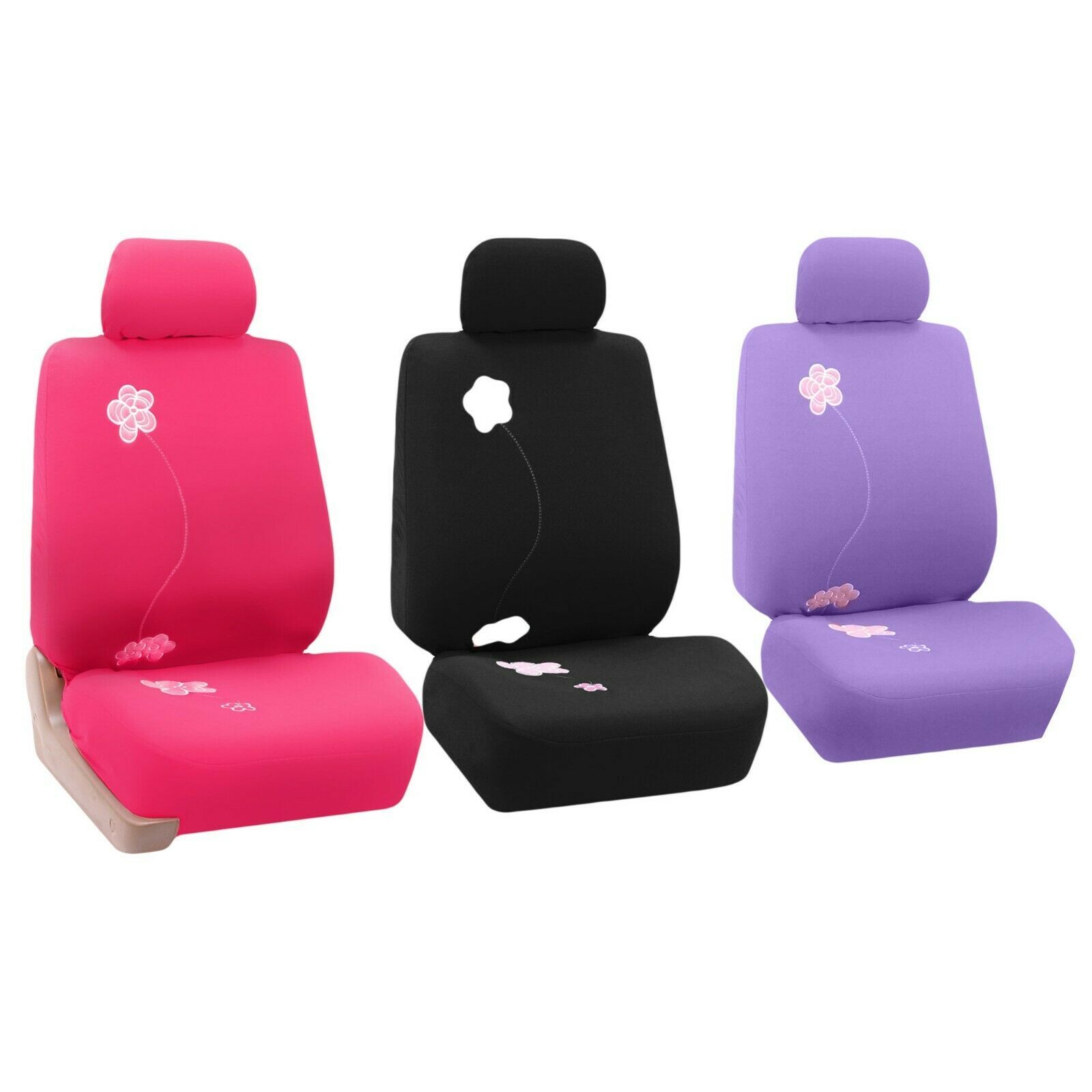 Car Seat Cover for Cars Trucks SUVs Vans Floral Design - Front Seats