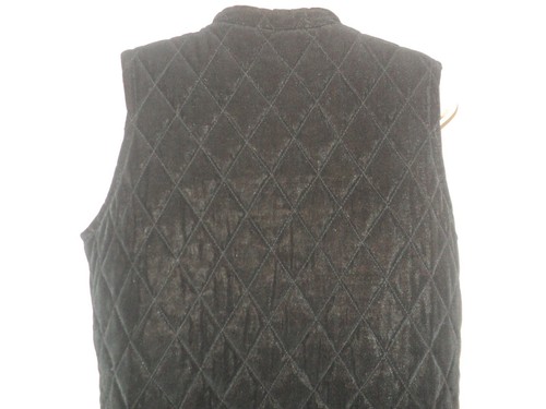 Chico's Women's Size 1 Small 8/10, Quilted Vest, Black, Zippered Front Closure - Picture 5 of 7
