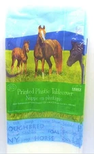 Wild Horses Horse Plastic Tablecloth Party Thoroughbred Birthday 54x108 inches