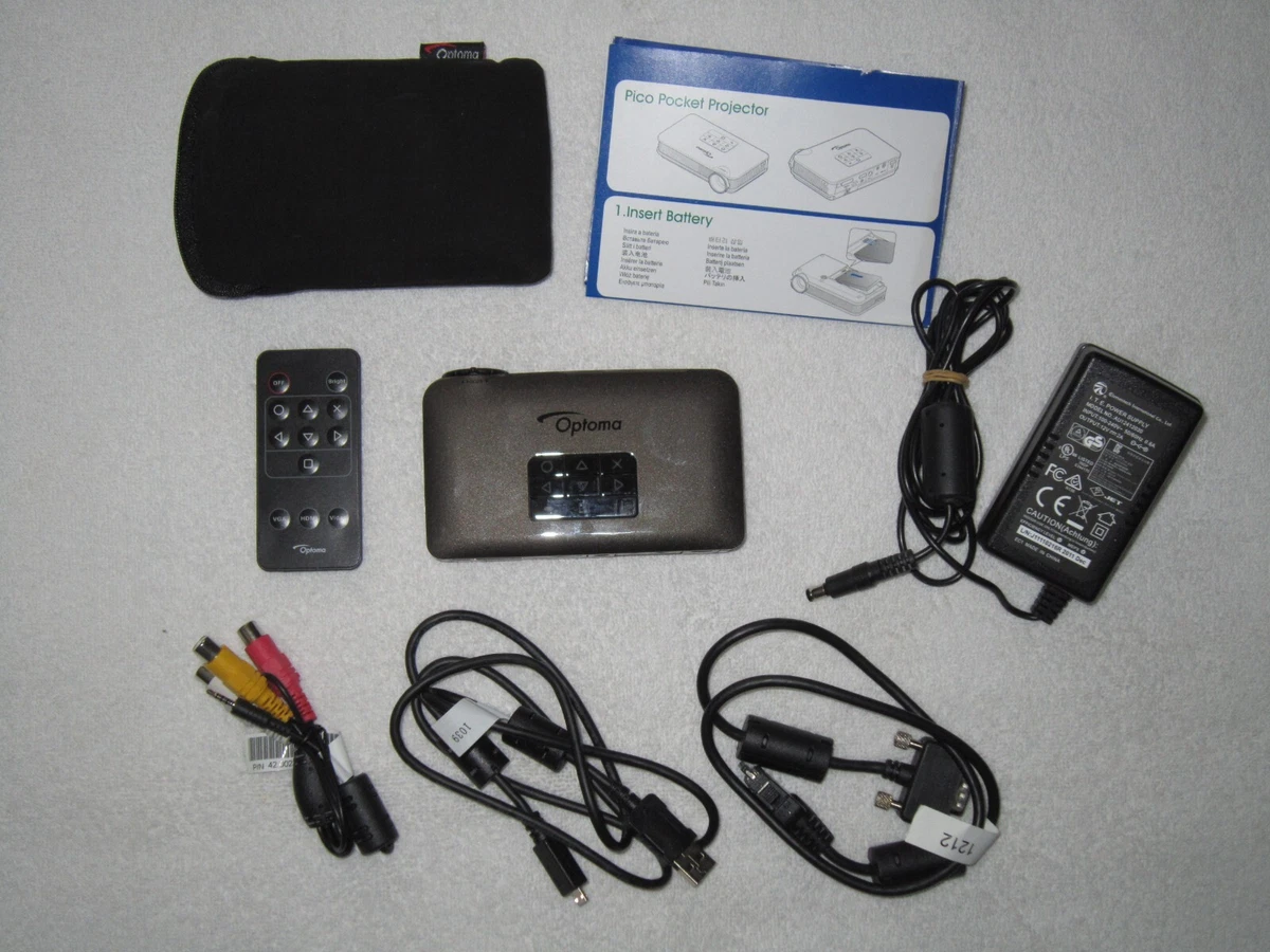 OPTOMA PICO PK320 POCKET PROJECTOR AV USB HDMI WVGA DLP 100 Lm COMPLETE IN  BOX | eBay