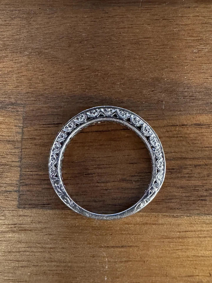 Pre-Owned Tacori Platinum Diamond Band – Size 7 1/2 - Image 4 of 4