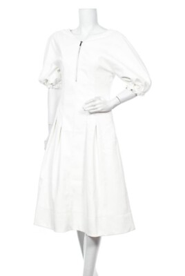 proenza white dress Selena Twist Back in Matte Viscose Crepe Features a high mock neck and a single twisted strap at the center Nyssa Dress in Tech Cotton