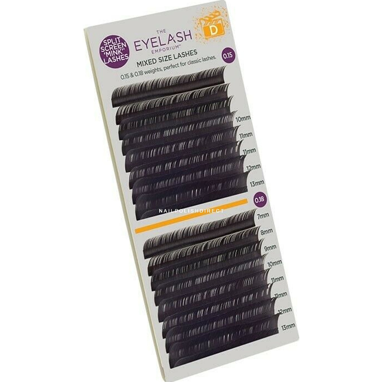 Eyelash Emporium Mink Lashes (Individual Length 7mm (0.15) To 13mm 0.18 - D Curl