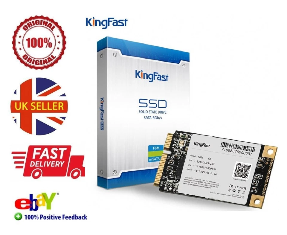 mSATA SSD 1 TB 128GB 256GB 512GB Kingfast Mini SATA Internal Solid State Drive - Image 2 of 4