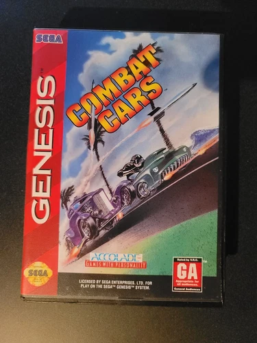 Combat Cars (Sega Genesis, 1994) Complete In Box Tested