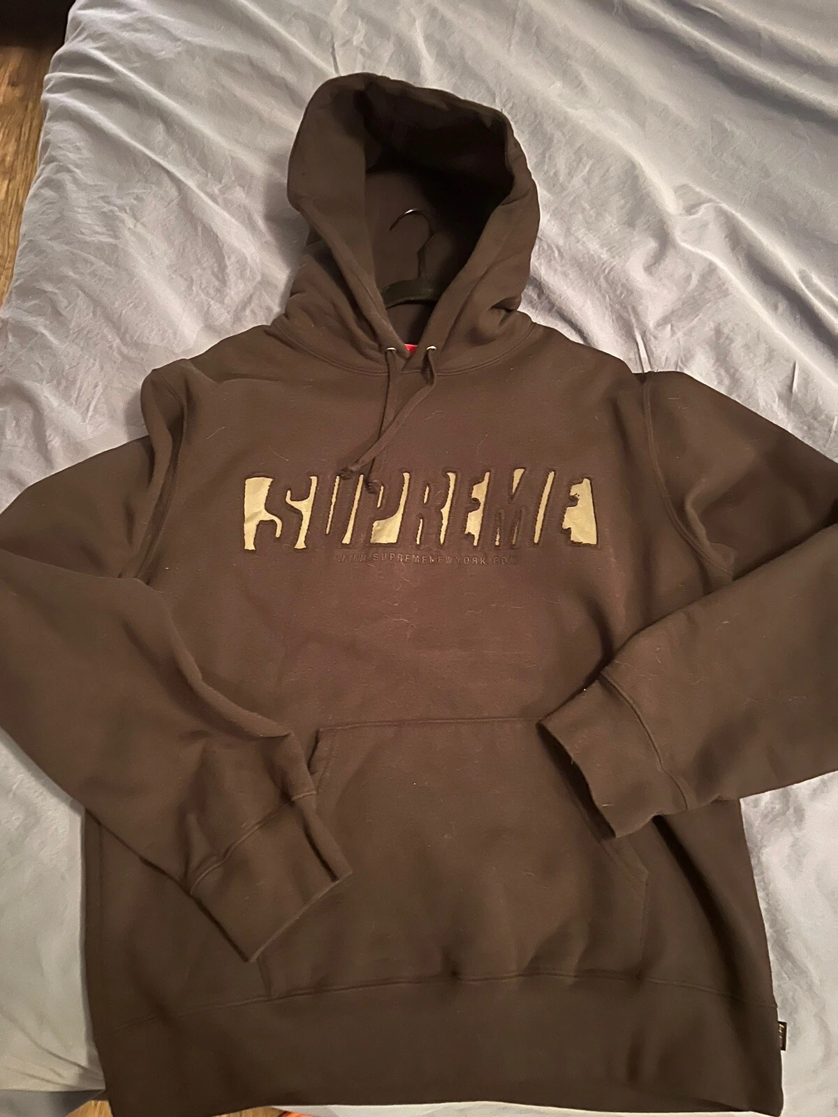 Sweat shirt à capuche découpée Supreme Reflective noir taille moyenne