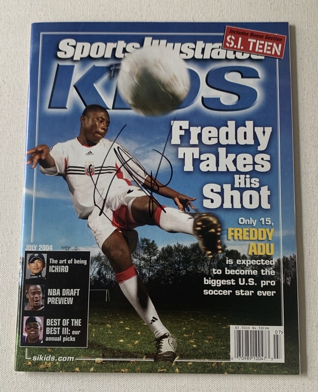 USA Soccer Legend Freddy Adu Signed Autographed SI Mag. *SALE*
